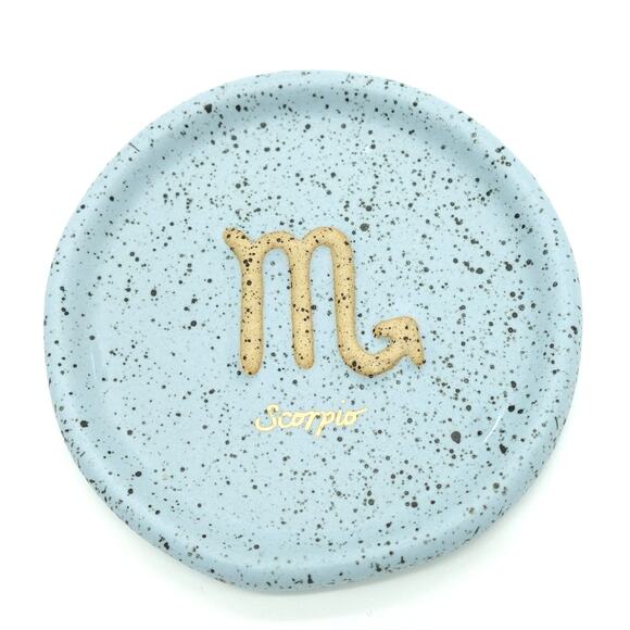 Urban Outfitters Boho SCORPIO Zodiac Blue Ring Dish / Catch All Coaster - Picture 1 of 5